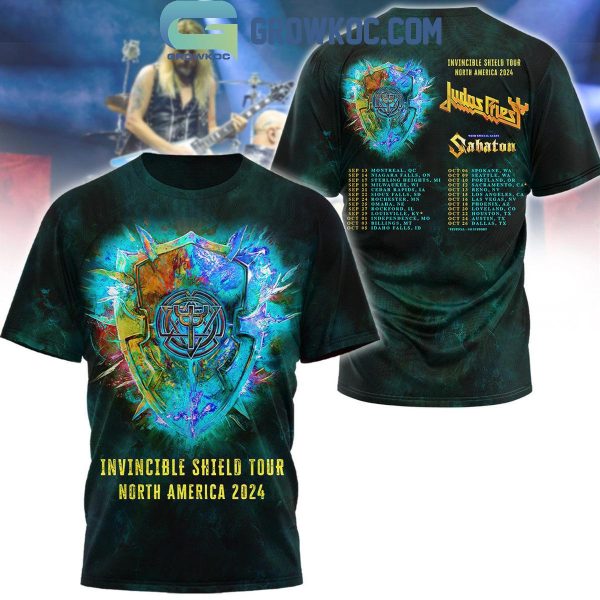 Judas Priest Invisible Shield Tour North America 2024 Hoodie T-Shirt