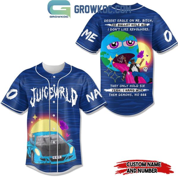 Juice Wrld Desert Eagle On Me Bitch Personalized Baseball Jersey