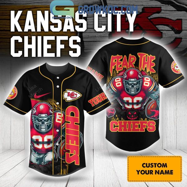 Kansas City Chiefs Halloween Fear The Chiefs Football 2024 Personalized Baseball Jersey