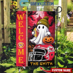 Kansas City Chiefs Welcome Halloween 2024 Personalized House Garden Flag