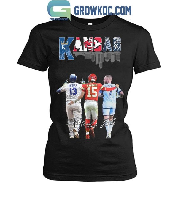 Kansas City Royals Perez Kansas City Chiefs Mahomes Sporting Kansas City Russell T-Shirt