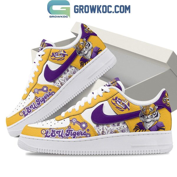 LSU Tigers Football Celebrating Festive Design 2024 Air Force 1 Shoes