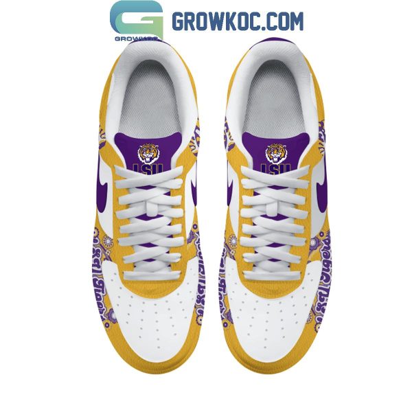 LSU Tigers Football Celebrating Festive Design 2024 Air Force 1 Shoes