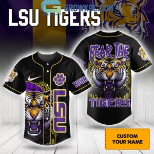 LSU Tigers Football Fear The Tigers 2024 Halloween Personalized Baseball Jersey