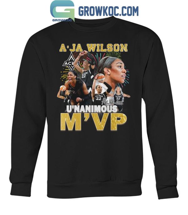 Las Vegas Aces A’Ja Wilson U’Nanimous M’VP 2024 T-Shirt