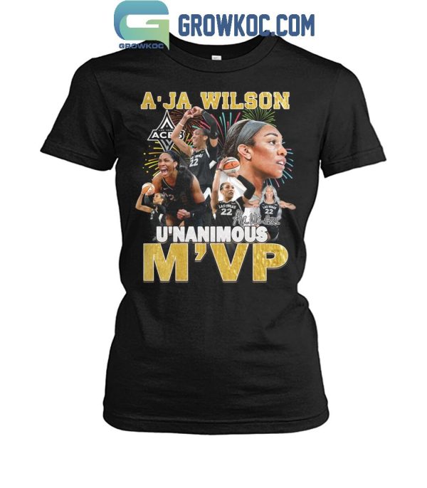 Las Vegas Aces A’Ja Wilson U’Nanimous M’VP 2024 T-Shirt