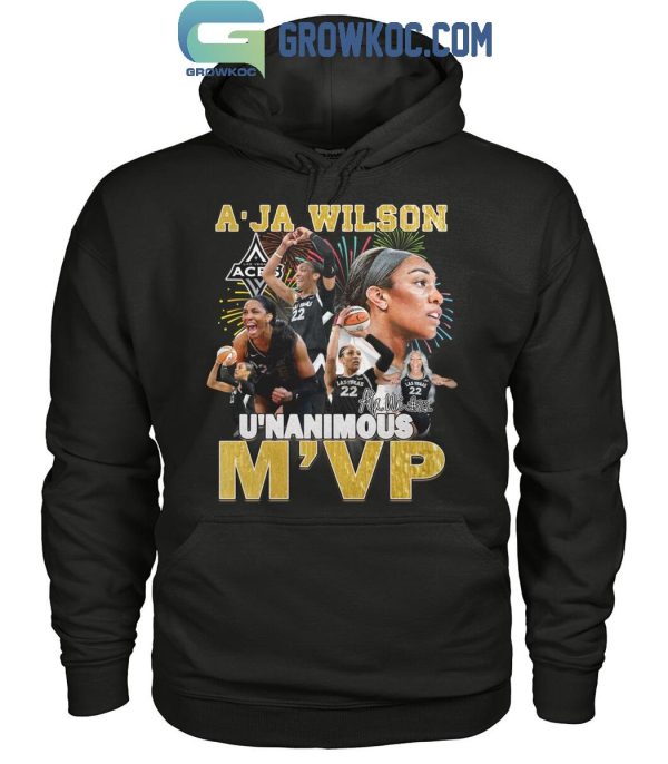 Las Vegas Aces A’Ja Wilson U’Nanimous M’VP 2024 T-Shirt