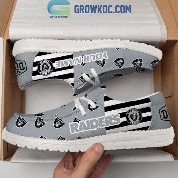 Las Vegas Raiders 2024 Version Personalized Hey Dude Shoes