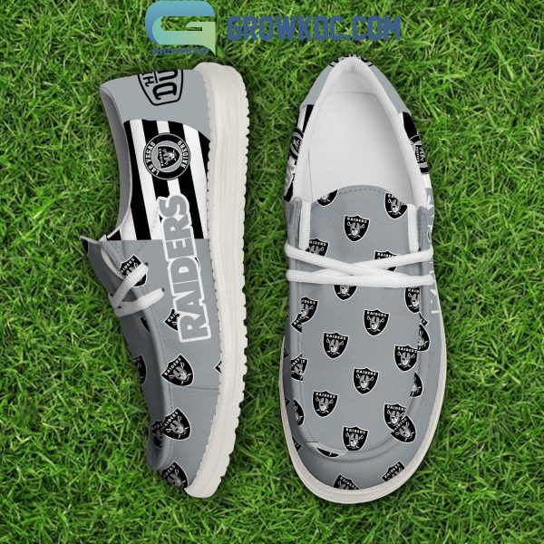 Las Vegas Raiders 2024 Version Personalized Hey Dude Shoes