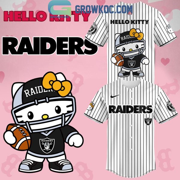 Las Vegas Raiders Celebrating Hello Kitty 2024 Baseball Jersey