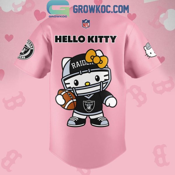 Las Vegas Raiders In Pink Celebrating Hello Kitty 2024 Baseball Jersey