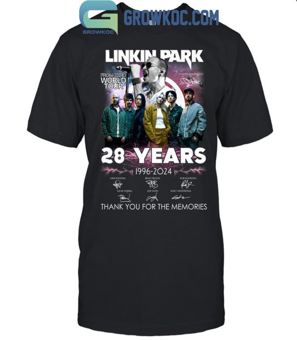 Linkin Park From Zero World Tour 28 Years 1996-2024 Thank You T-Shirt