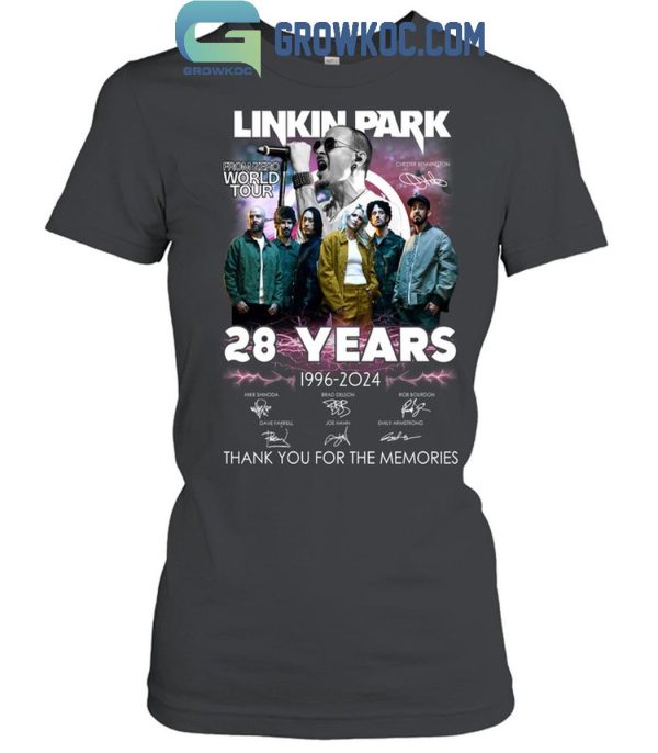 Linkin Park From Zero World Tour 28 Years 1996-2024 Thank You T-Shirt