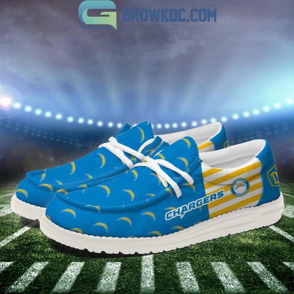 Los Angeles Chargers 2024 Version Personalized Hey Dude Shoes