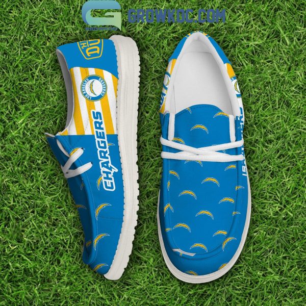 Los Angeles Chargers 2024 Version Personalized Hey Dude Shoes