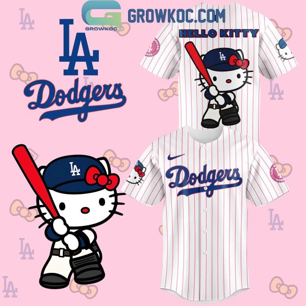 Los Angeles Dodgers 2024 Hello Kitty 50th Anniversary Personalized Baseball Jersey