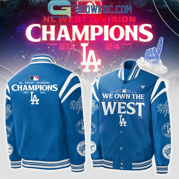 Los Angeles Dodgers 2024 NL West Champions Celebration Baseball Jacket