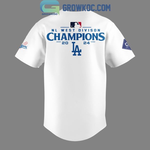 Los Angeles Dodgers 2024 NL West Champions Celebration Baseball Jersey