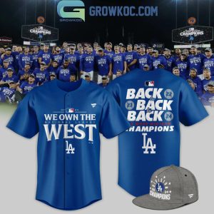 Los Angeles Dodgers 2024 NL West Division Champions Locker Room Baseball Jersey