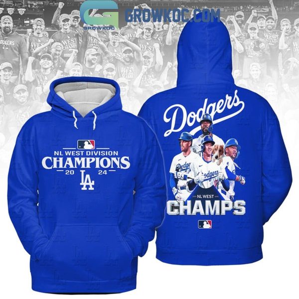 Los Angeles Dodgers 2024 National League West Champions Celebration Hoodie T-Shirt