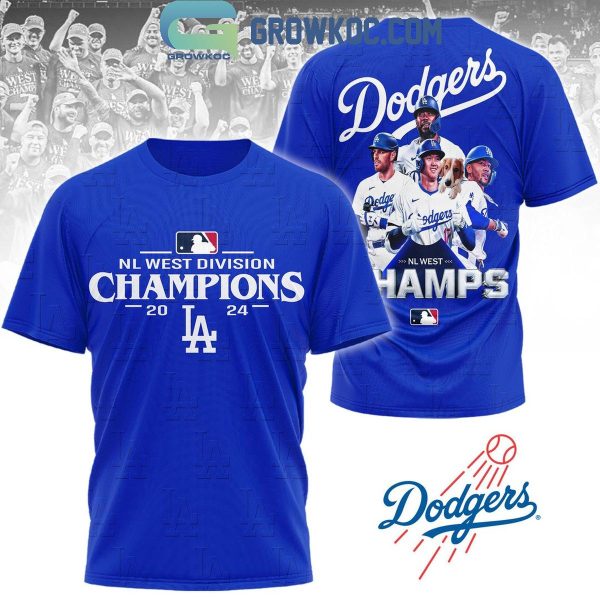 Los Angeles Dodgers 2024 National League West Champions Celebration Hoodie T-Shirt