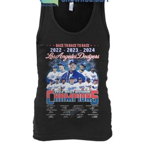 Los Angeles Dodgers 2024 West Division Champs Back To Back To Back T-Shirt