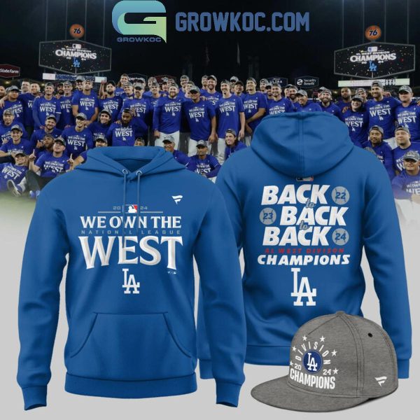 Los Angeles Dodgers Back To Back 2024 NL West Champions Hoodie T-Shirt