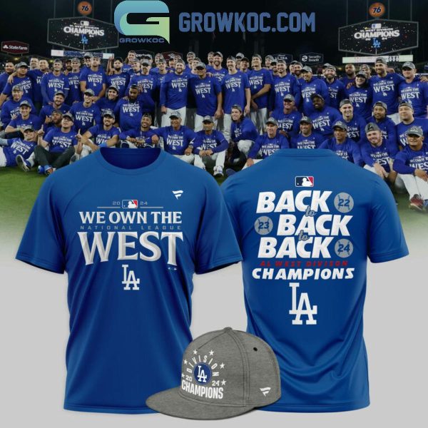 Los Angeles Dodgers Back To Back 2024 NL West Champions Hoodie T-Shirt