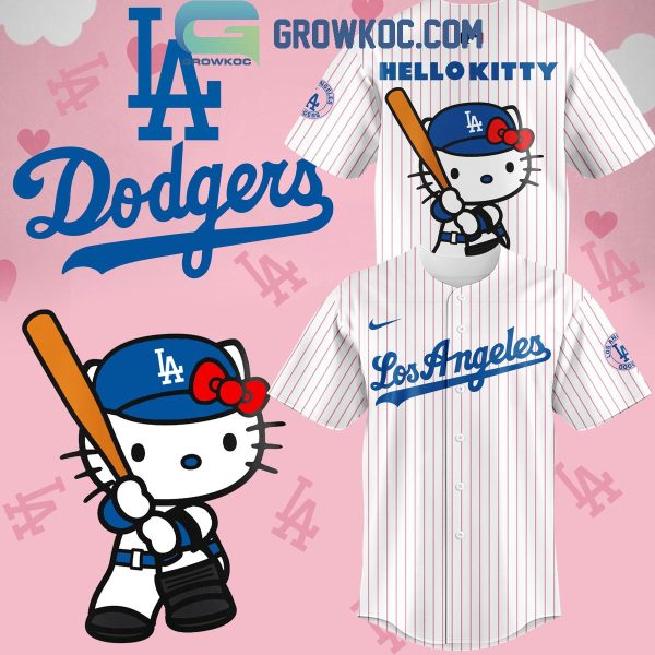 Los Angeles Dodgers Featuring Hello Kitty Celebration Baseball Jersey