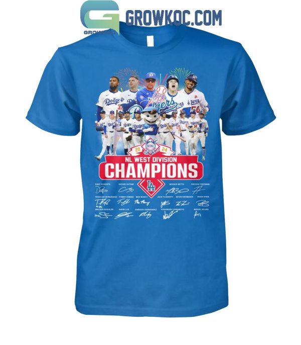 Los Angeles Dodgers NL West Division Champions 2024 Champs Memories T-Shirt