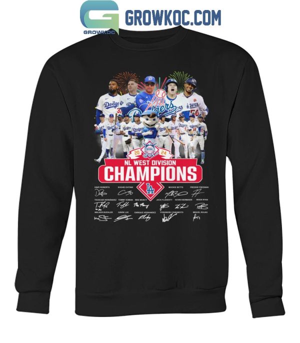 Los Angeles Dodgers NL West Division Champions 2024 Champs Memories T-Shirt