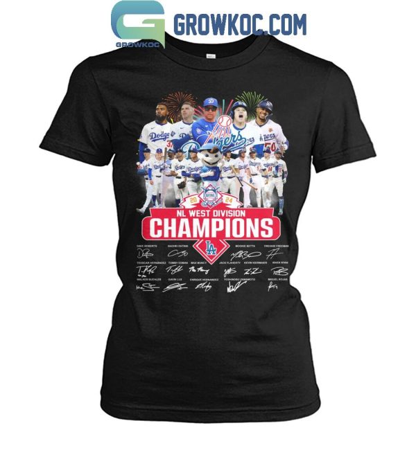 Los Angeles Dodgers NL West Division Champions 2024 Champs Memories T-Shirt