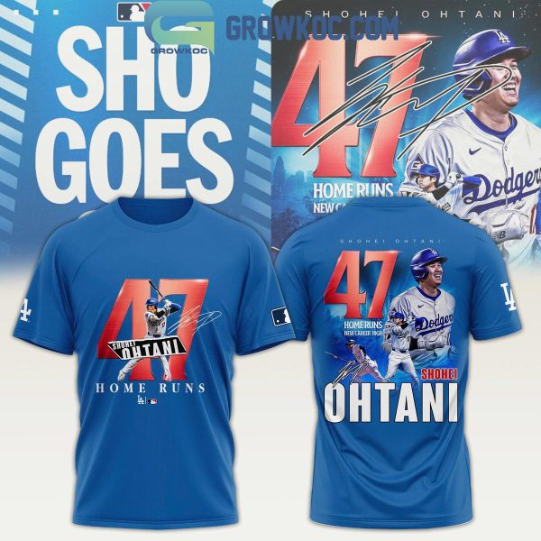 Los Angeles Dodgers Shohei Ohtani 47th Home Run Hoodie T-Shirt