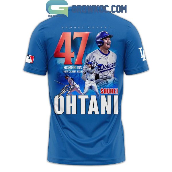 Los Angeles Dodgers Shohei Ohtani 47th Home Run Hoodie T-Shirt