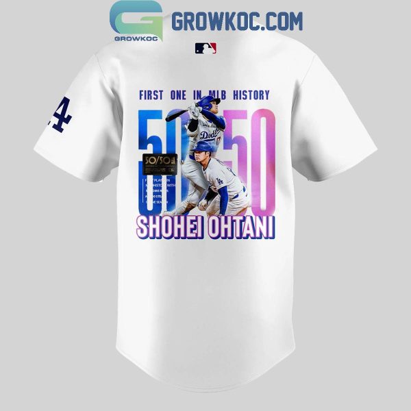 Los Angeles Dodgers Shohei Ohtani Is The Only Member Of 50/50 Club Baseball Jersey