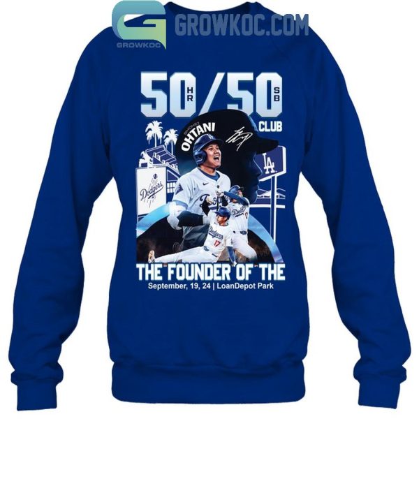 Los Angeles Dodgers Shohei Ohtani The Founder Of The 50_50 Club T-Shirt