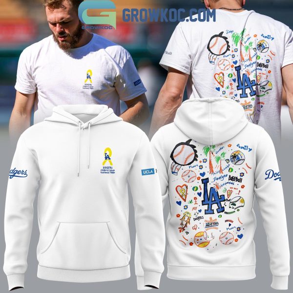 Los Angeles Dodgers UCLA Health Hoodie Childhood Cancer Awareness Hoodie T-Shirt