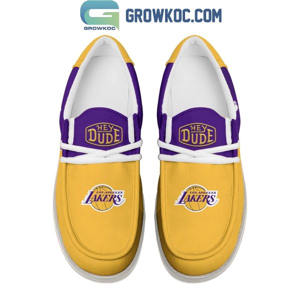 Los Angeles Lakers 2024 Personalized Hey Dude Shoes