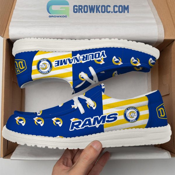 Los Angeles Rams 2024 Version Personalized Hey Dude Shoes