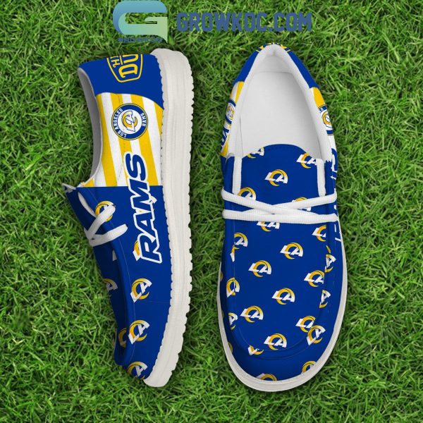 Los Angeles Rams 2024 Version Personalized Hey Dude Shoes