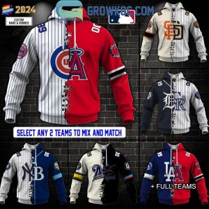 NCAA Mix 2 Team Home Jersey Hoodie T Shirt