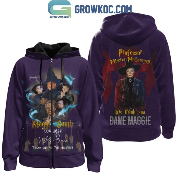 Maggie Smith 1934-2024 Professor Minerva McGonagall Thank You Hoodie T-Shirt