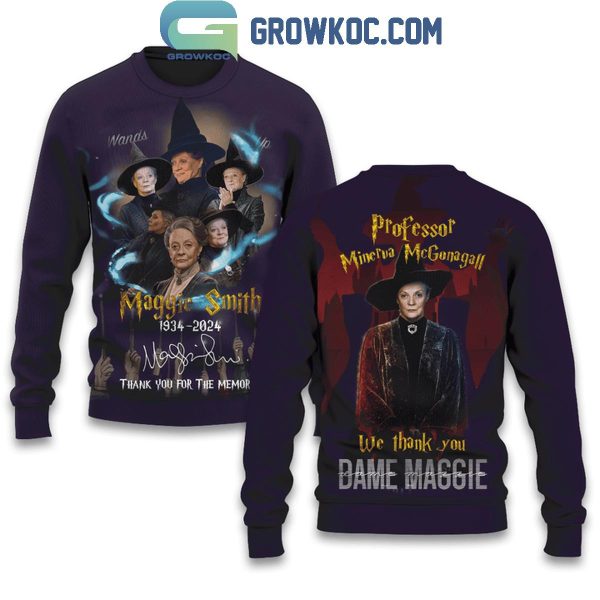 Maggie Smith 1934-2024 Professor Minerva McGonagall Thank You Hoodie T-Shirt