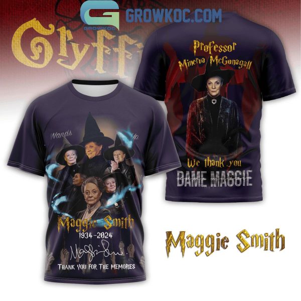 Maggie Smith 1934-2024 Professor Minerva McGonagall Thank You Hoodie T-Shirt