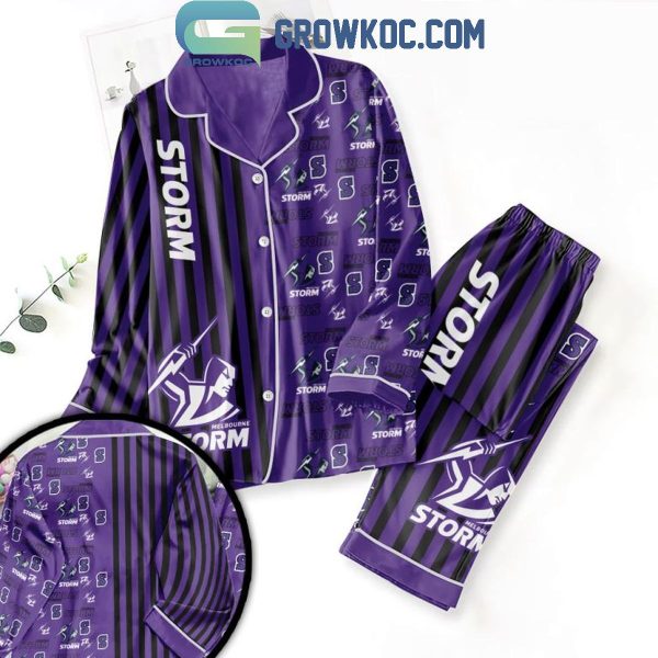 Melbourne Storm Made For Purple Pride Polyester Pajamas Set