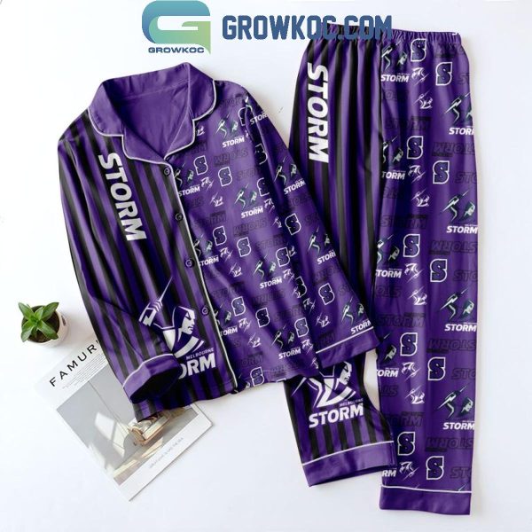 Melbourne Storm Made For Purple Pride Polyester Pajamas Set