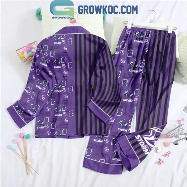 Melbourne Storm Made For Purple Pride Polyester Pajamas Set