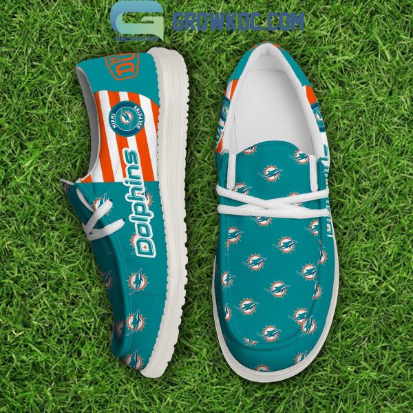 Miami Dolphins 2024 Version Personalized Hey Dude Shoes