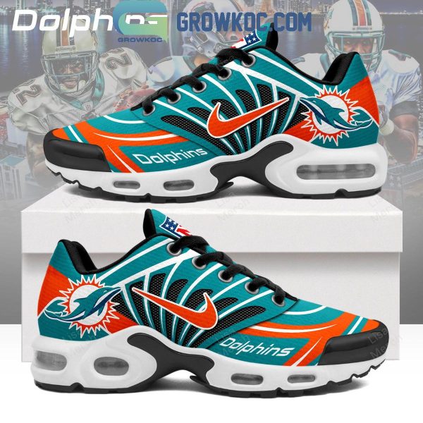 Miami Dolphins NFL Blue Stripe Orange Design TN Shoes