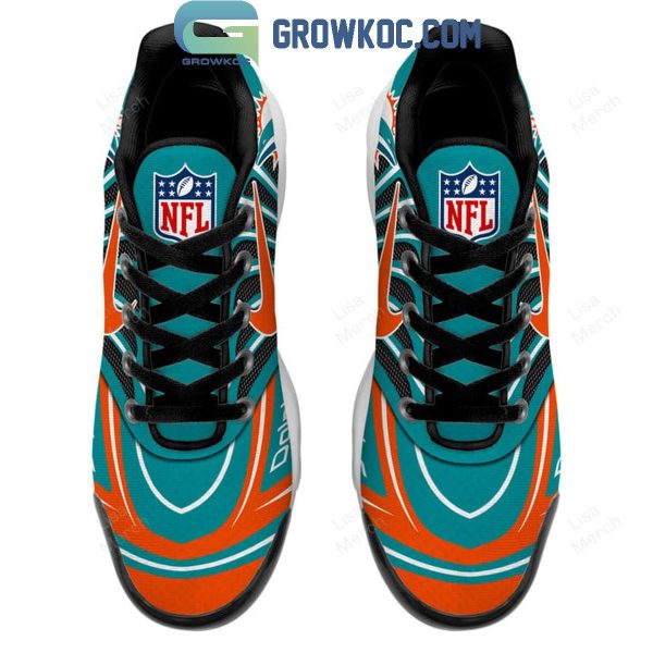 Miami Dolphins NFL Blue Stripe Orange Design TN Shoes